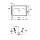 Правоъгълна Мивка за Вграждане Под Плот 60х40см. VANITY BASINS